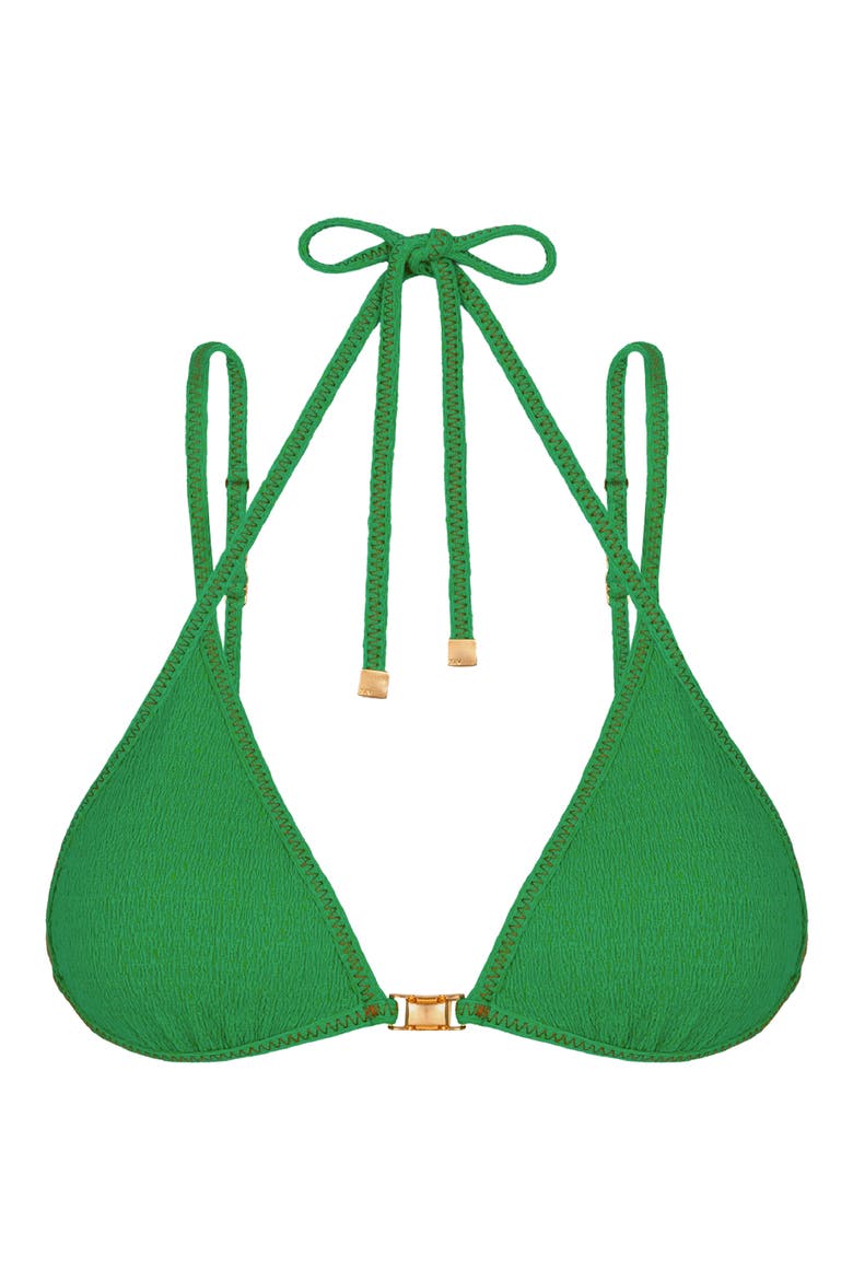 Mia Triangle Bikini Top, Alternate, color, GREEN