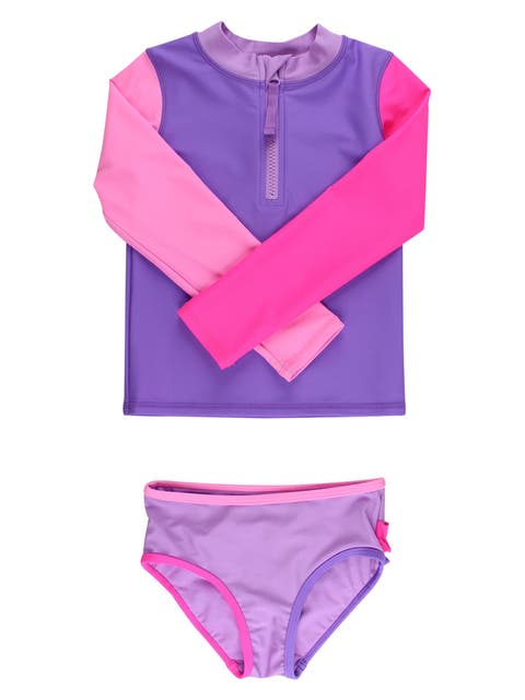 UPF50 Long Sleeve Zipper Rash Guard 2-Piece