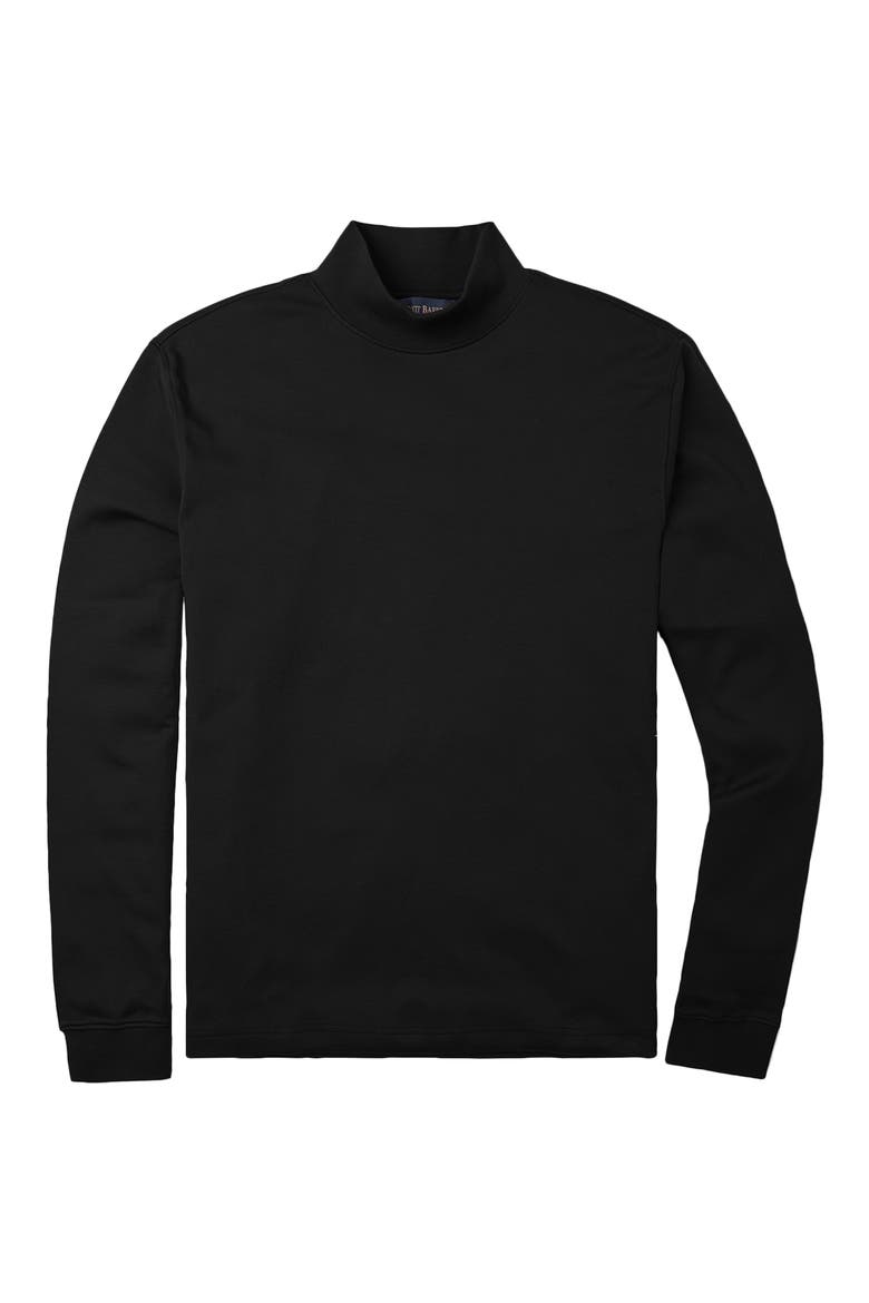 Long Sleeve Mock Neck T-Shirt, Main, color, BLACK