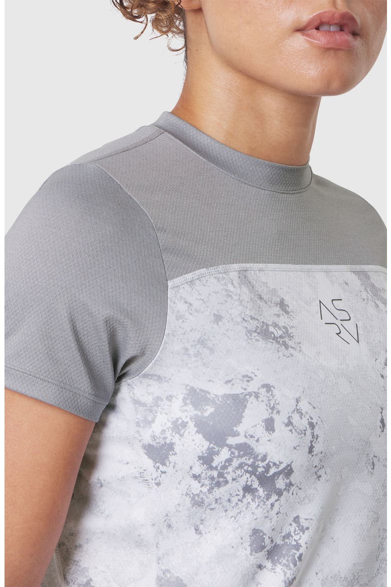 Aerosilver UPF50 Mock Neck Run Tee, Alternate, color, Sedona Snow Camo