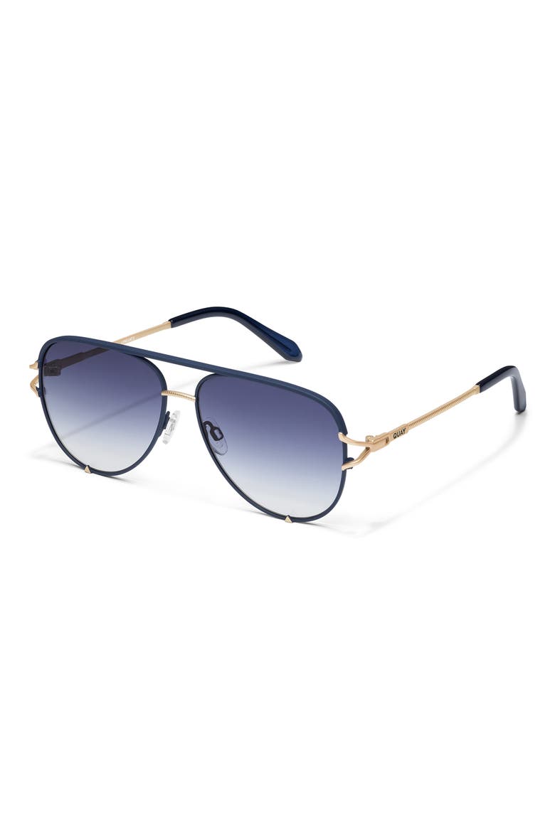 High Key Twist 60mm Gradient Aviator Sunglasses, Alternate, color, MATTE NAVY/ NAVY