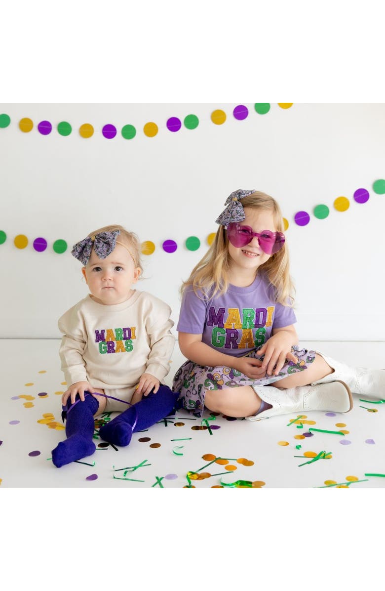 Sweet Wink Mardi Gras Patch Short Sleeve T-Shirt, Alternate, color,