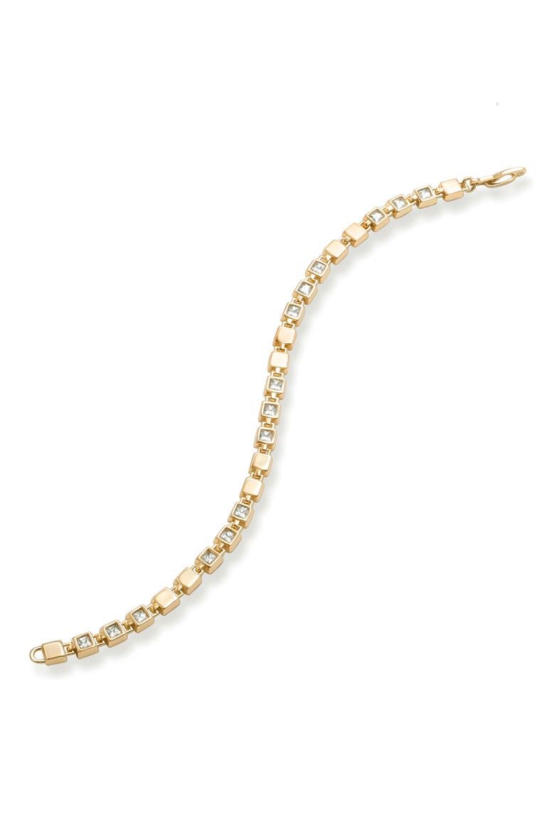 Estate Cadence Cubic Zirconia Link Bracelet, Main, color, GOLD