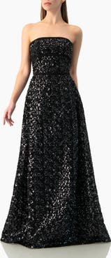 IVONNE Strapless Sequin A-Line Ballgown