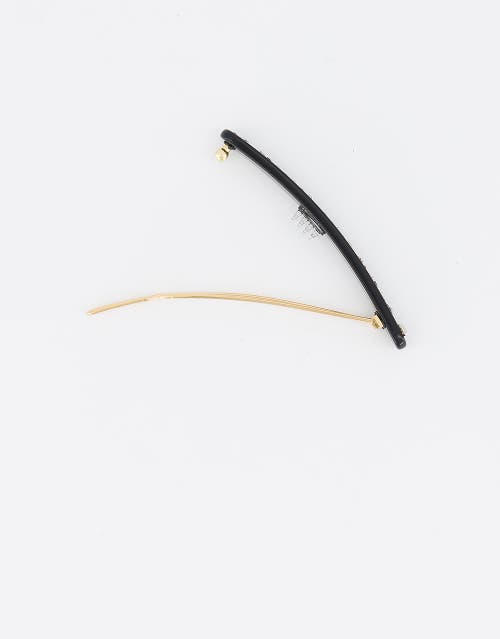 Alexandre De Paris Le Marais Strass Acetate Side Barette In Black