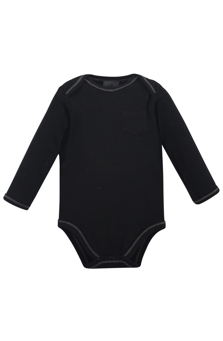 Touched by Nature 5Pk Long Sleeve Organic Bodysuits, Alternate, color, Mr. Moon