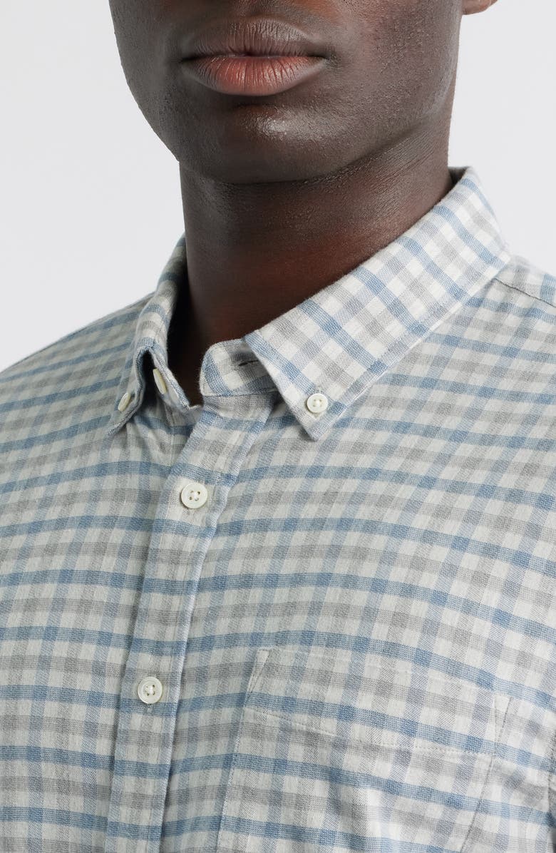 Rails Vance Check Cotton Blend Button-Down Shirt, Alternate, color, Charcoal Blue Check
