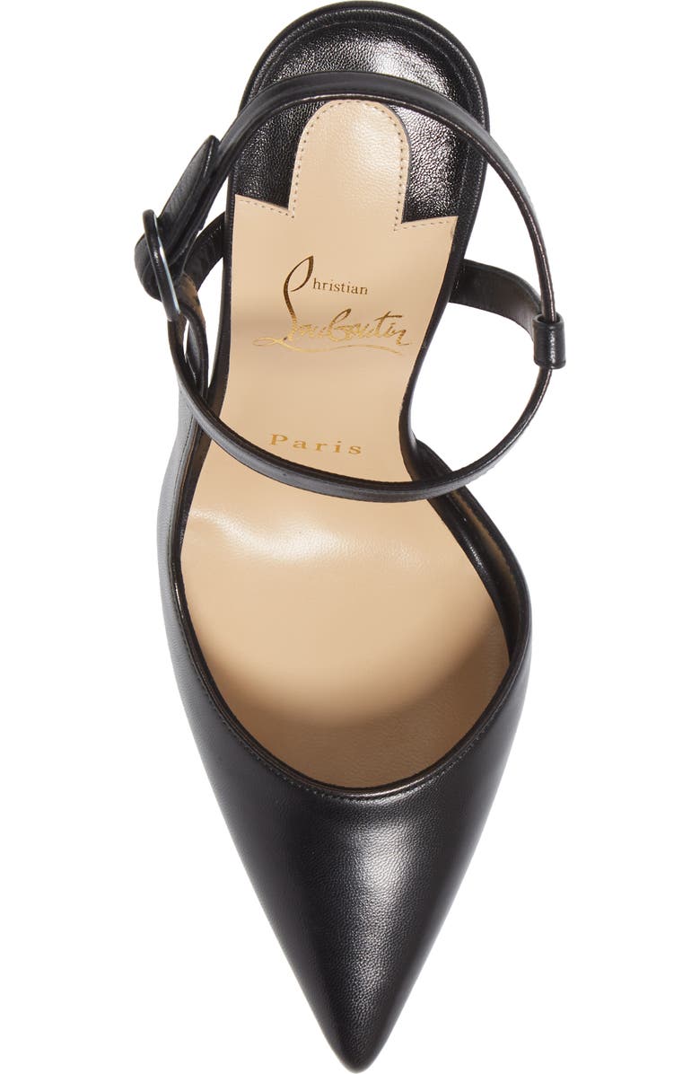 Christian Louboutin Jenlove Ankle Strap Pointed Toe Pump, Alternate, color, Bk01 Black