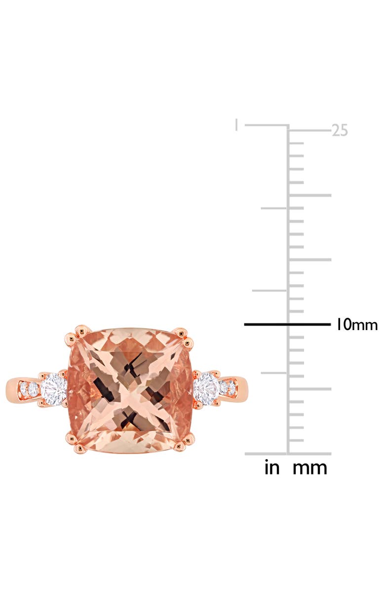Julianna B. Gemstone and Diamond Cocktail Ring 10k, Alternate, color, Morganite/Rose Gold