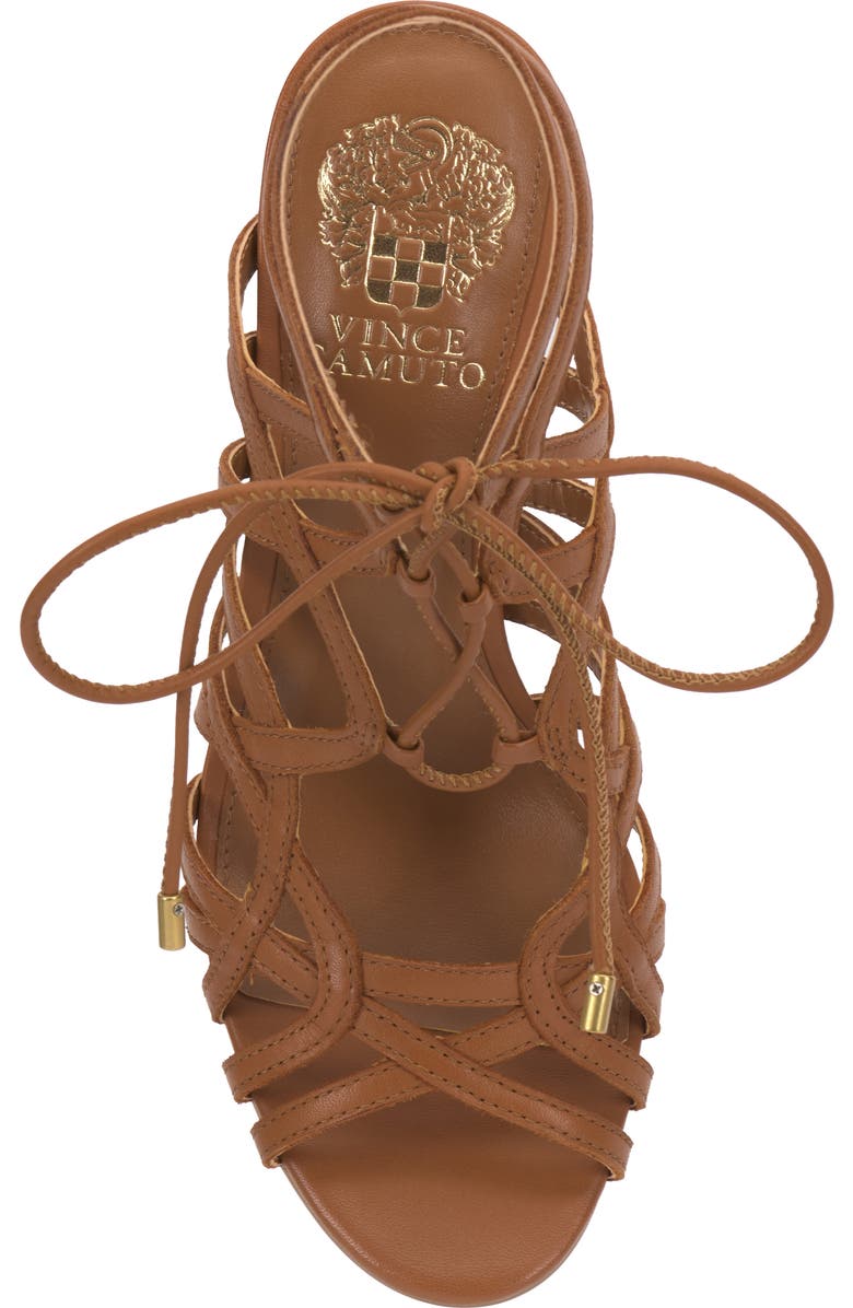 Vince Camuto Tilly Ankle Wrap Sandal, Alternate, color, Golden Walnut