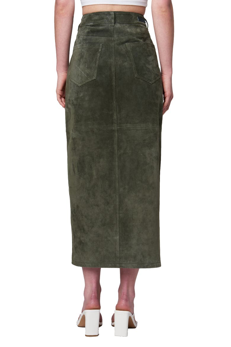 Suede Maxi Skirt, Alternate, color, HUNTER