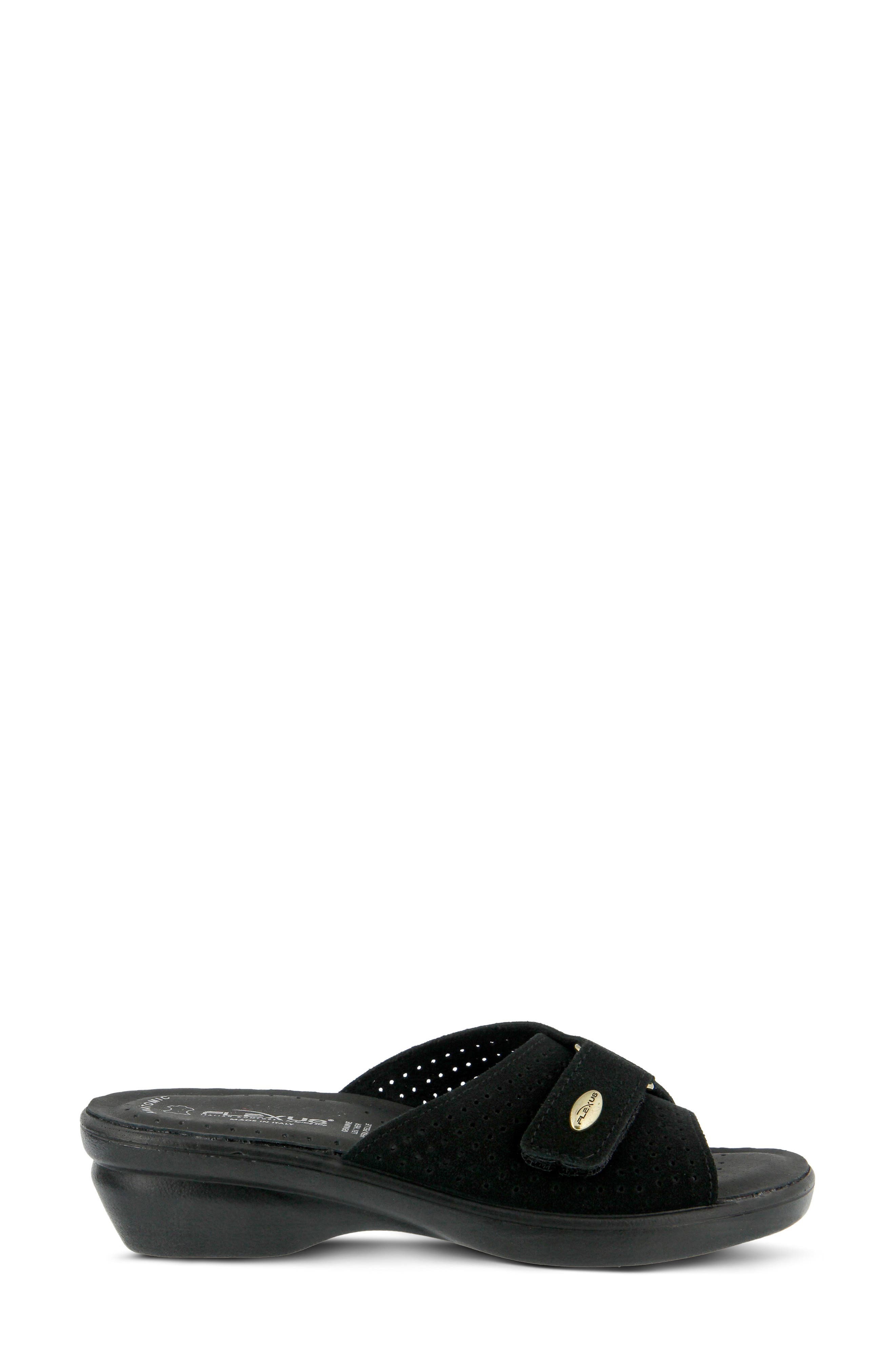 Flexus by Spring Step Kea Slide Sandal, Alternate, color, Black Suede