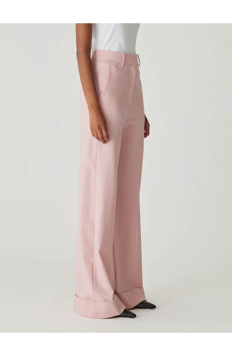 Rebecca Taylor Calvary Twill Wide Leg Trouser, Alternate, color, Calamine Pink