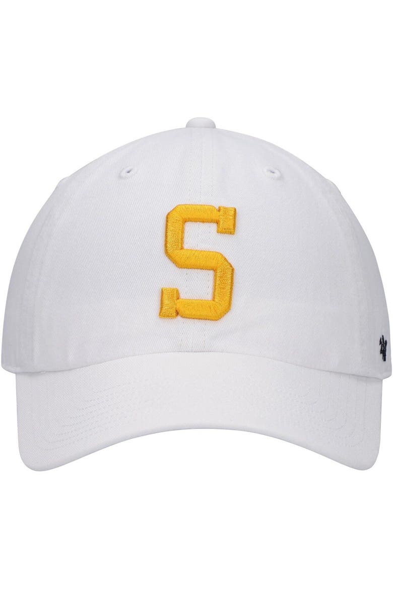 Men's '47 White Pittsburgh Steelers Team Clean Up Adjustable Hat, Alternate, color, White