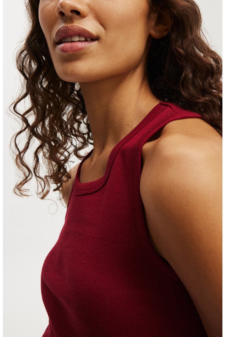 Women's Active Core Rib Racer Tank, Alternate, color, Deep Red