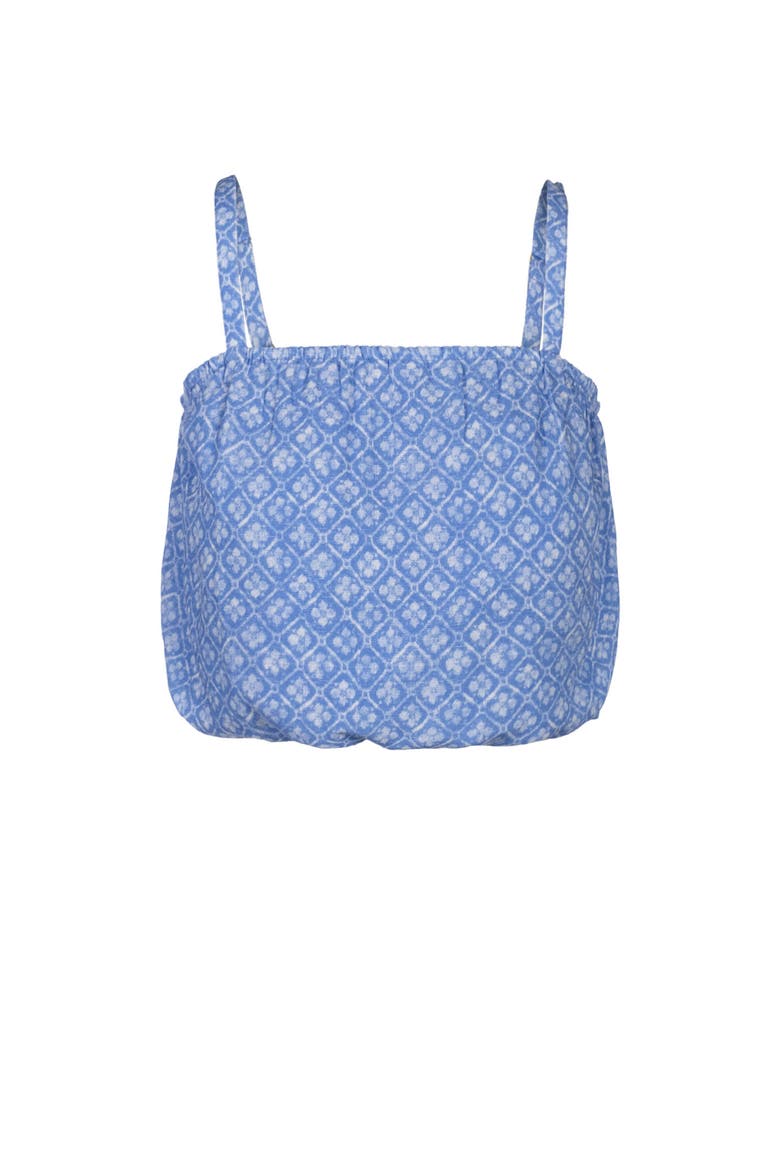 Dani Bubble Crop Top, Alternate, color, Meridien Breeze