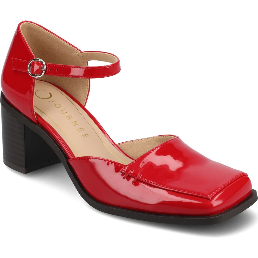JOURNEE COLLECTION JOURNEE COLLECTION EVANGELINE BLOCK HEEL PUMP