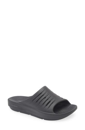 Skechers Go Recover Refresh Slide Sandal In Black
