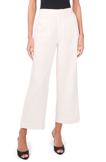 Halogen ® Patch Pocket Ankle Crop Pants In New Ivory