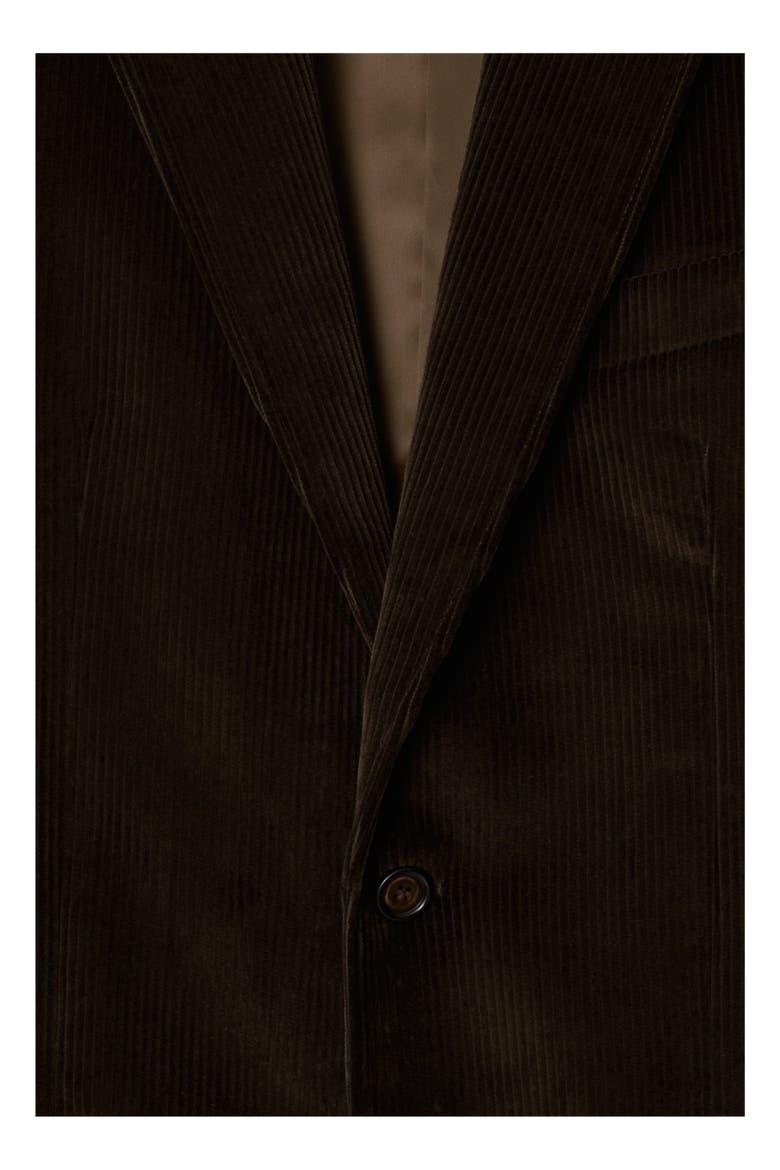 Corduroy Tailored Jacket, Alternate, color, Clove brown