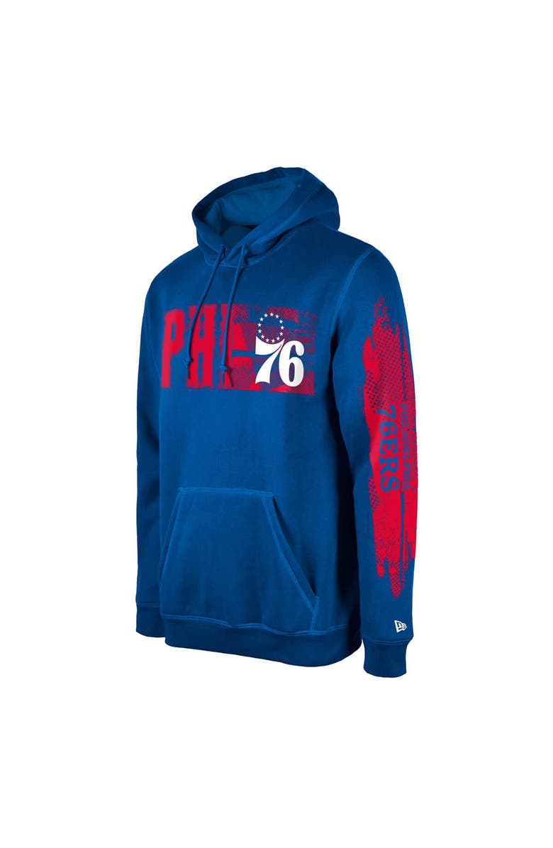 New Era Men's New Era Philadelphia 76ers Royal Tip-Off Collection Pullover Hoodie, Alternate, color, Royal