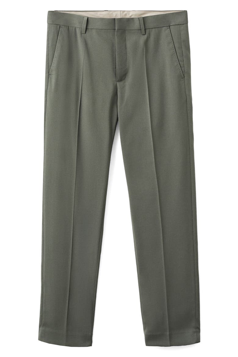 Regular Fit Pleated Pants, Alternate, color, DARK GREEN