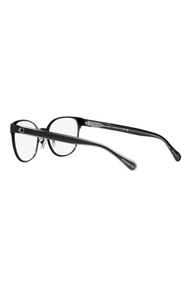 53mm Square Optical Glasses, Alternate, color, SHINY BLACK