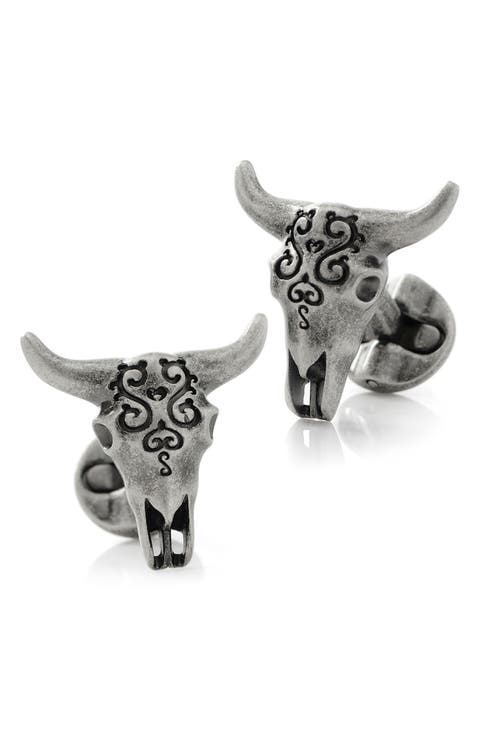 Cow Skull Cuff Links