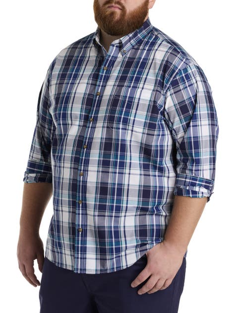 Big & Tall Tonal Plaid Sport Shirt