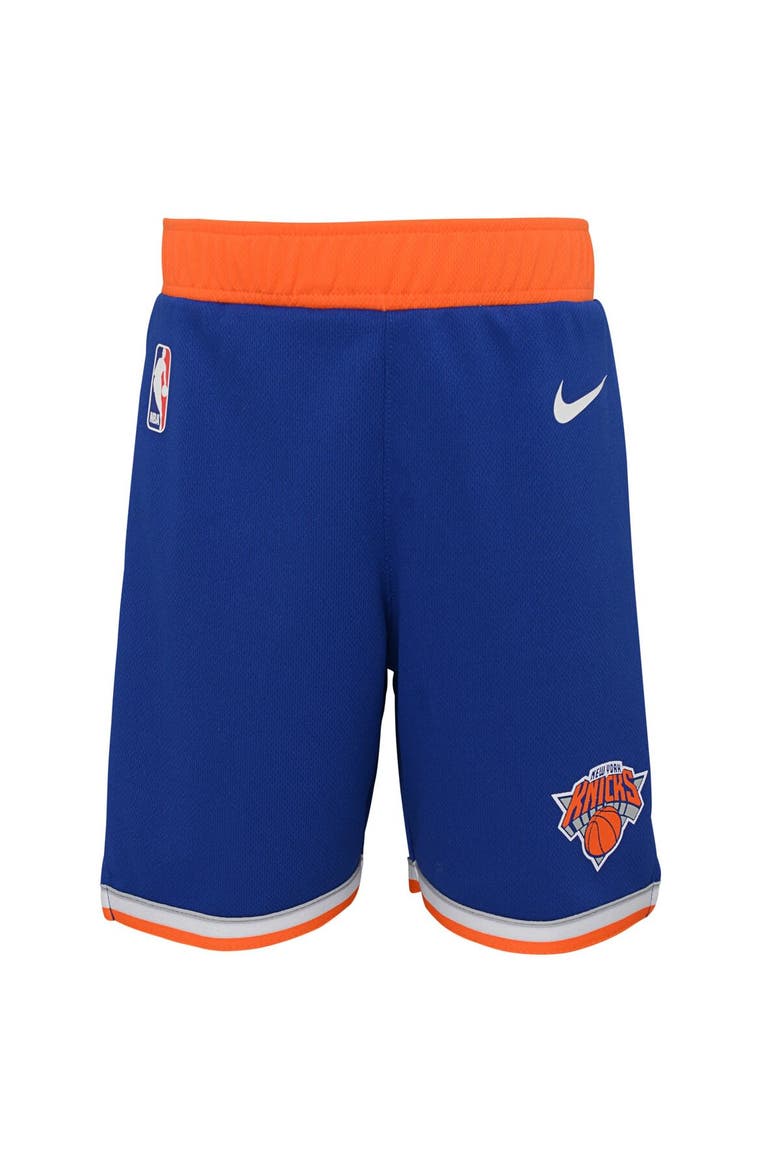 Preschool Nike Blue New York Knicks Icon Replica Shorts, Main, color, Blue