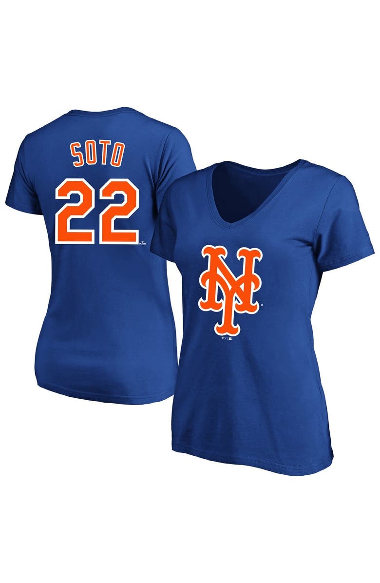 PROFILE Women's Profile Juan Soto Royal New York Mets Plus Size Name & Number V-Neck T-Shirt, Alternate, color, Royal