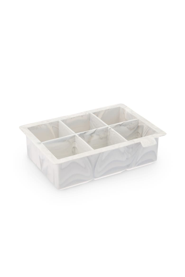 Marbled Ice Cube Tray, Main, color, White