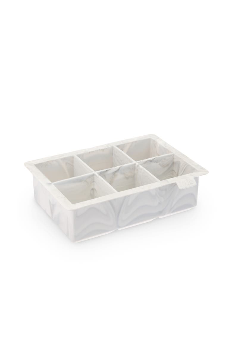 true Marbled Ice Cube Tray, Main, color, White