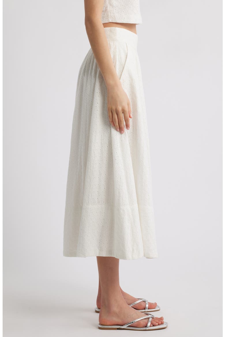 Ojai Eyelet Maxi Skirt, Alternate, color, WHITE