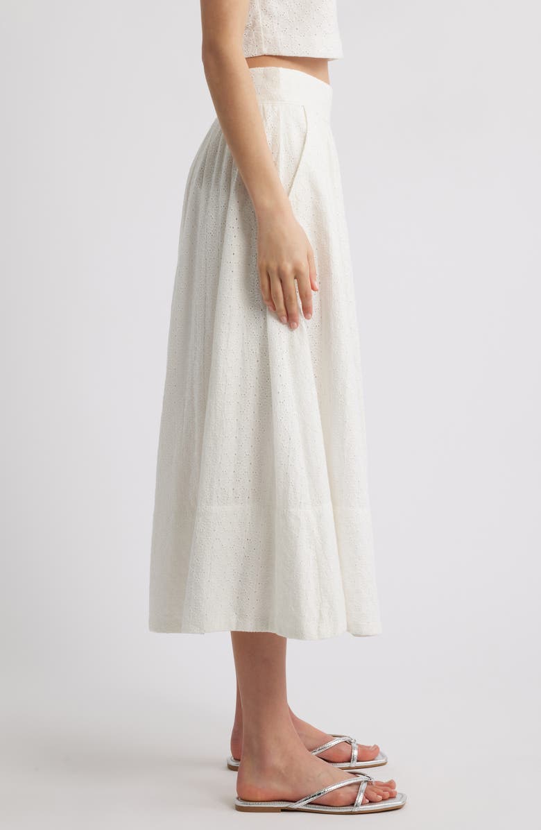 PAIGE Ojai Eyelet Maxi Skirt, Alternate, color, White