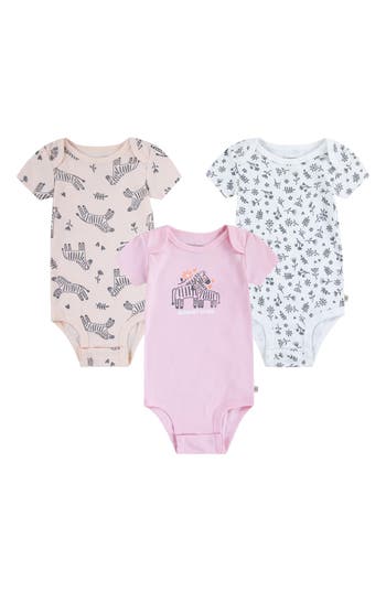 HUGGIES HUGGIES ASSORTED 3-PACK ORGANIC COTTON BODYSUITS