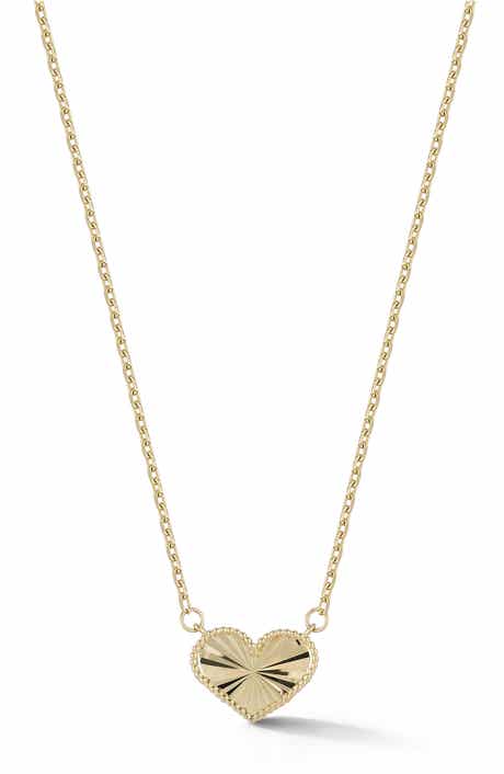 Ember Fine Jewelry Beaded Heart Pendant Necklace