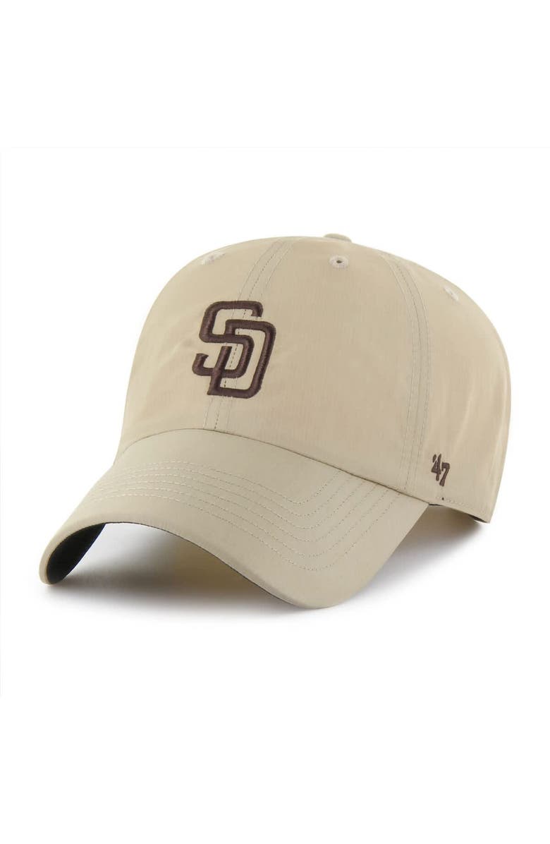 '47 Men's '47  Khaki San Diego Padres Performance Clean Up Adjustable Hat, Main, color, 