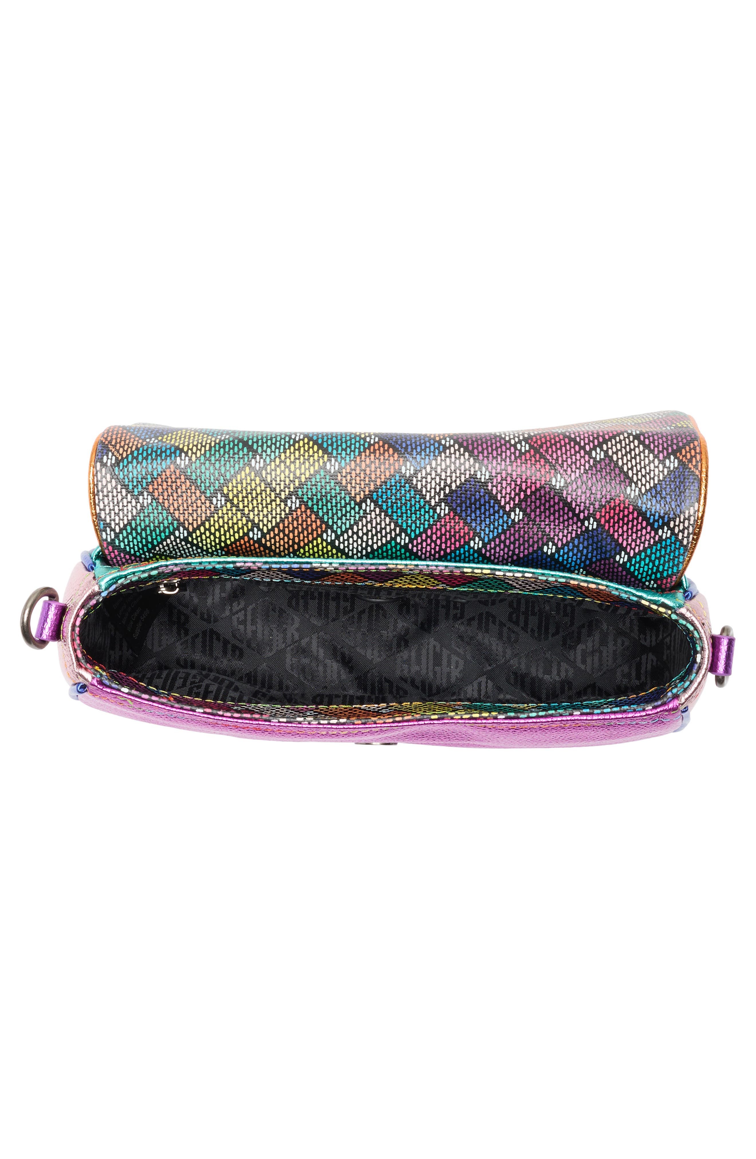Kurt Geiger London Camden Flaplf Shoulder Bag, Alternate, color, Purple Multi