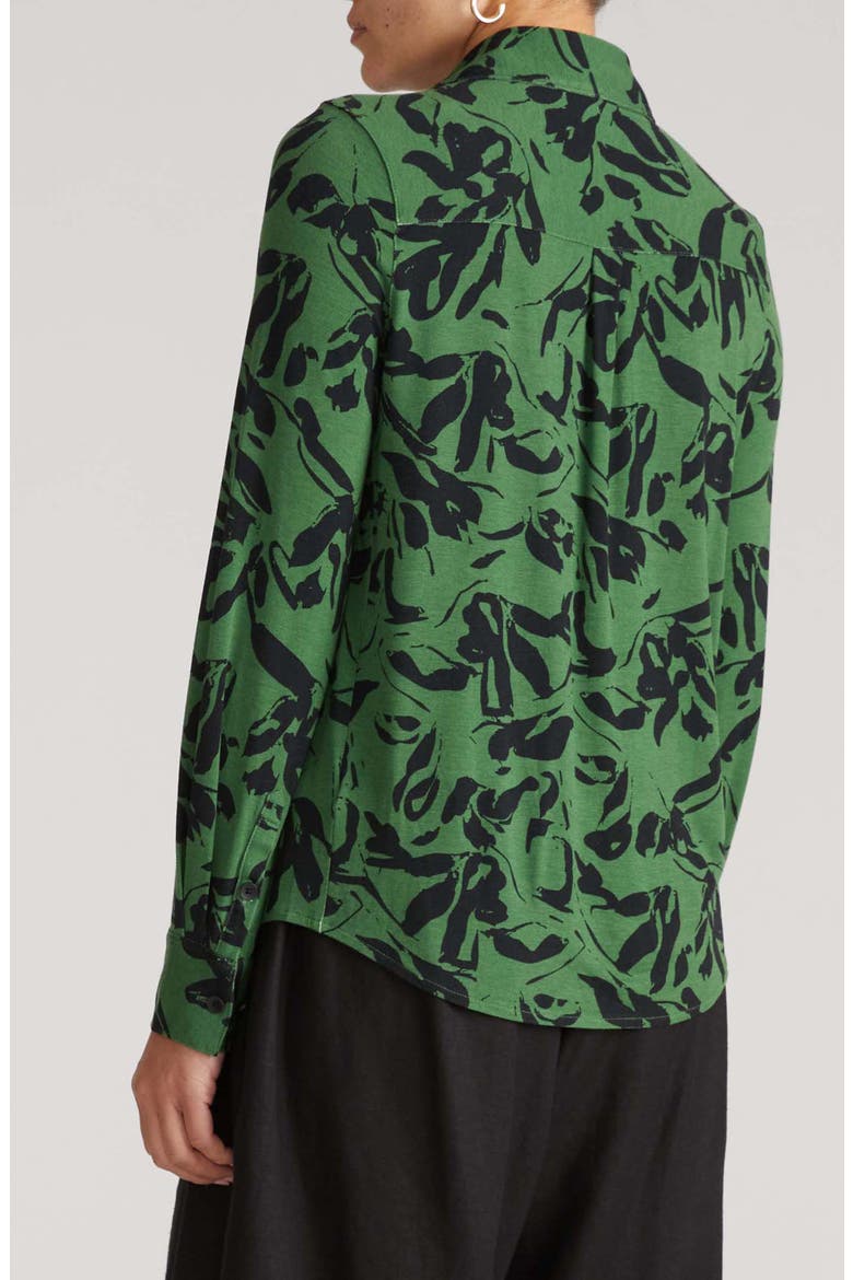 Elbe Button-Up Shirt, Alternate, color, GREEN SGRAFITTO PRIN