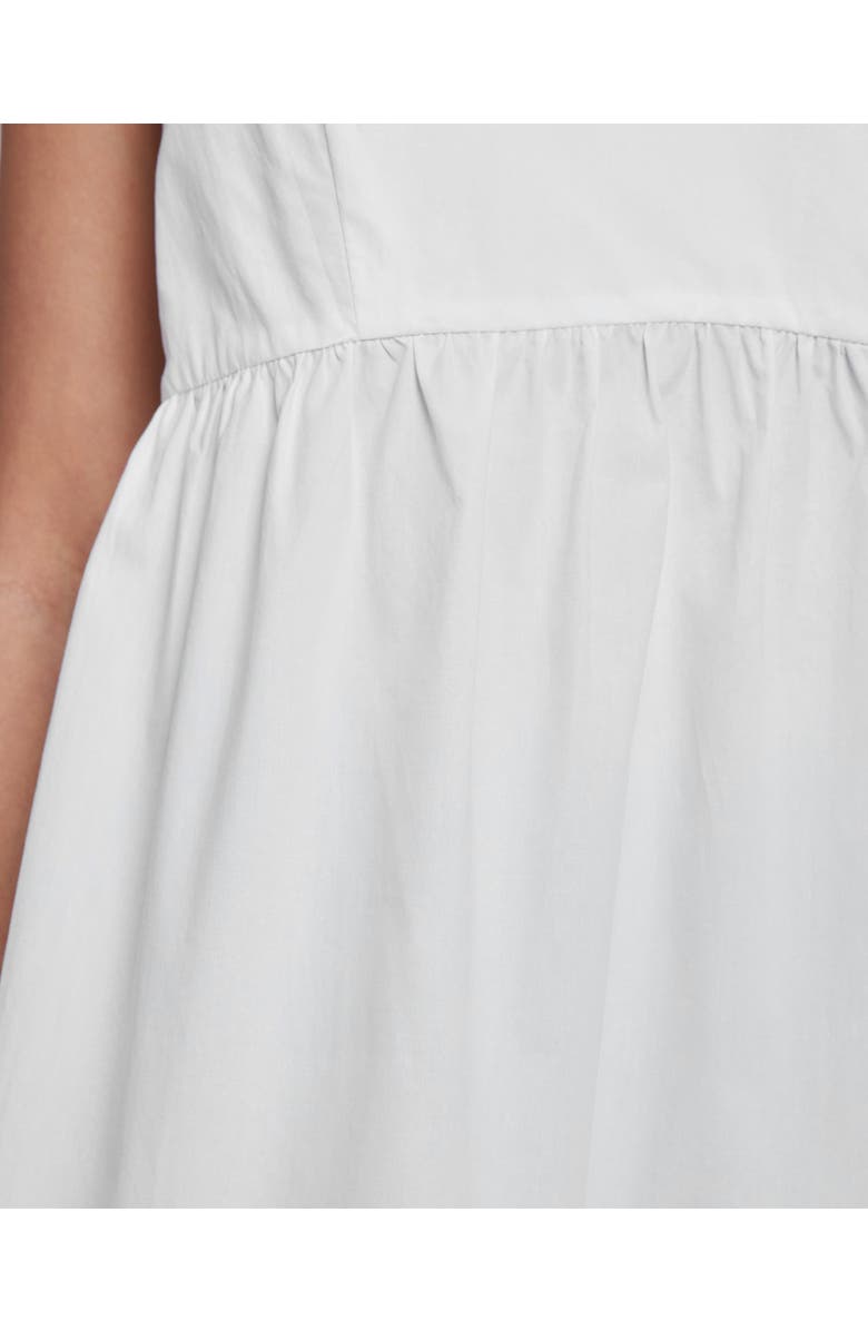 Santorelli JOY Sleeveless Ruffle Top in Cotton Poplin, Alternate, color, White