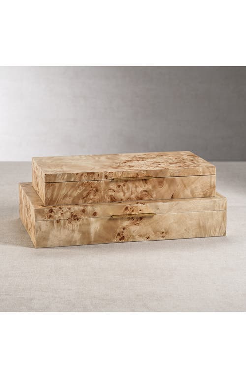 Zodax Bogur Burlwood Veneer Decorative Box In Brown