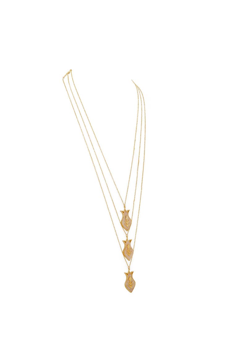 AMPHORA LAYERED NECKLACE, Alternate, color, Gold Plated