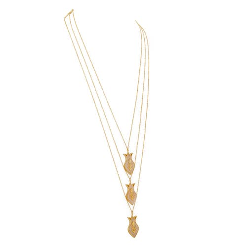 Dhwani Bansal Amphora Layered Necklace In Gold