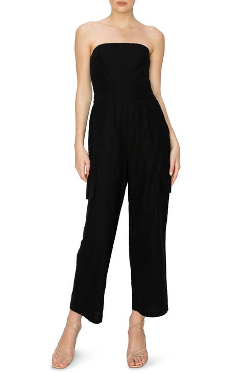 Strapless Cargo Pocket Jumpsuit