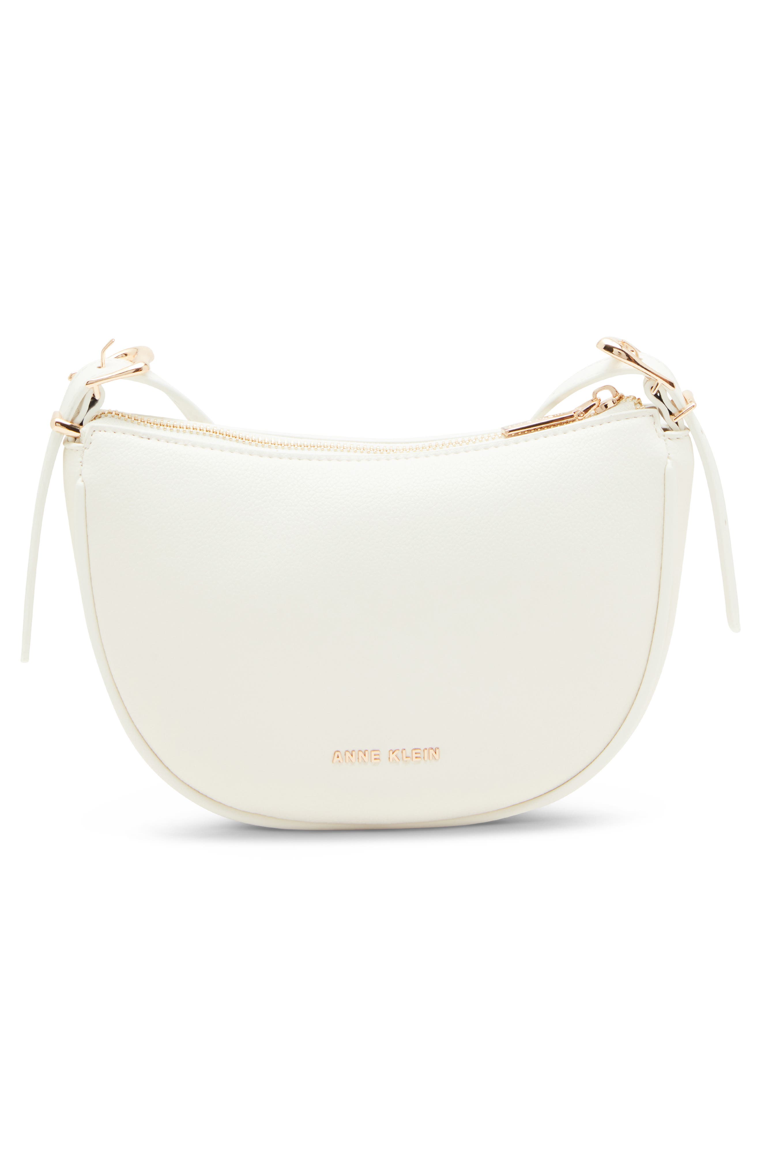 Anne Klein Half Moon Crossbody Bag, Alternate, color, White