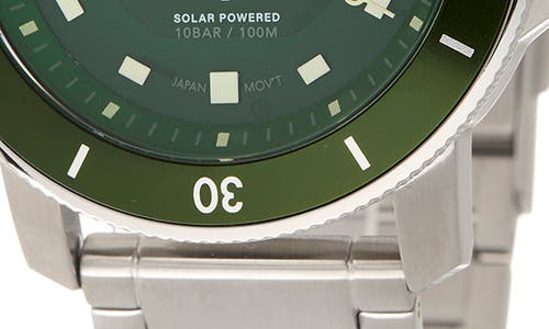 Mvmt Watches Cali Diver Solar Bracelet Watch, 50mm In Green