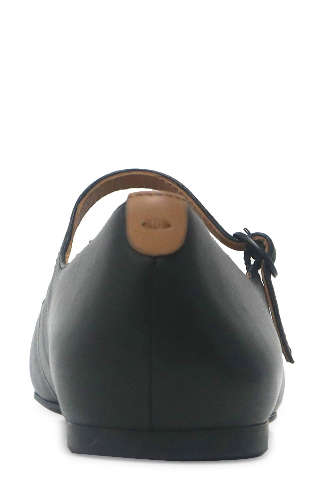 Gentle Souls Wynona Mary Jane Flat, Alternate, color, Black Leather