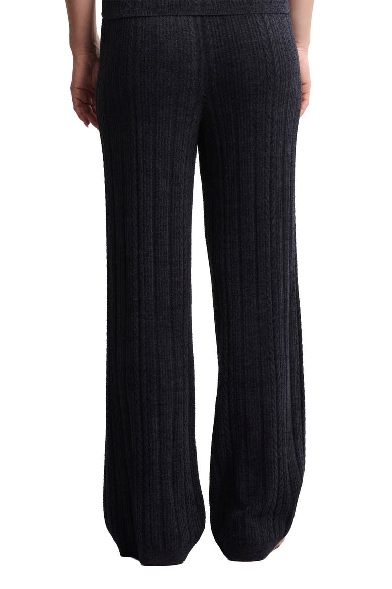 CozyChic® Ultra Lite® Cable Knit Lounge Pants, Alternate, color, BLACK