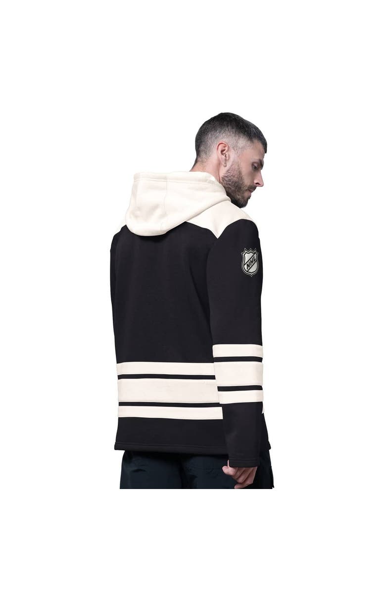 STARTER Men's Starter  Black New York Rangers Slapshot Fashion Hoodie, Alternate, color, Black